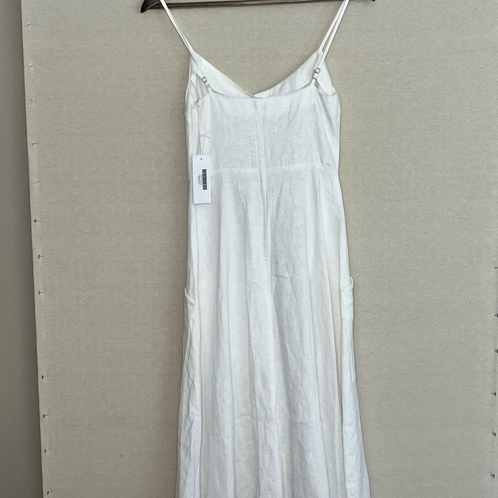 Reformation White Button-Down Midi Dress - Picture 6 of 7